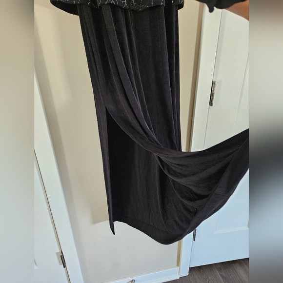 Vintage en francais by huey waltzer 10 petite black gown event dress Glittery - Picture 8 of 8